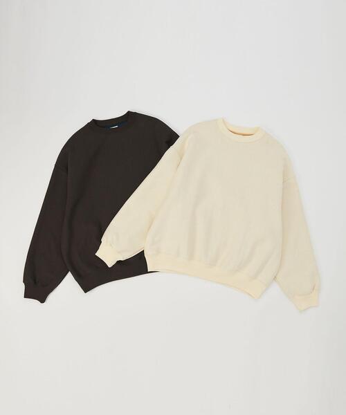 blurhms（ブラームス）の「【別注】＜blurhms (ブラームス)＞ 80`S SWT/カットソー（スウェット・メンズ・ダークグリーン/オフホワイト・2/4/3）」の5枚目の写真