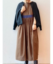 BEARDSLEY | ハンドスモック刺繍ワンピース(ワンピース)