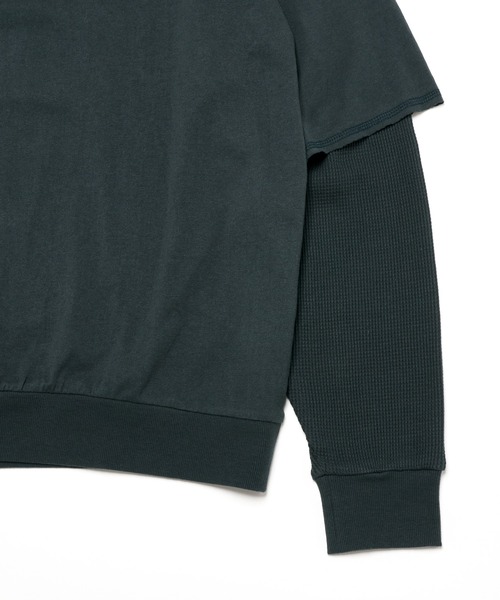 WHO'S WHO gallery（フーズフーギャラリー）の「【KOOKY'N/クーキー】レイヤードロンT（Tシャツ/カットソー・メンズ・アッシュグレー/ブラック/グリーン・FREE）」の5枚目の写真