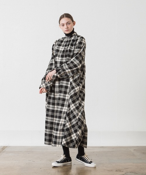 フランネルヴィンテージチェックカフタンワンピース ワンピース Allumer アリュメール のファッション通販 Zozotown