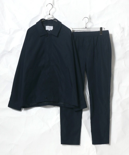 ANPAS（アンパス）の「ANPAS Fly Fronto Blouson SET-UP/ANPAS 別注 比翼仕立てブルゾン＆タックワイドテーパードパンツ セットアップ（セットアップ・メンズ・チャコールグレー/ブラック/ネイビー/グレイッシュベージュ・M/L）」の10枚目の写真