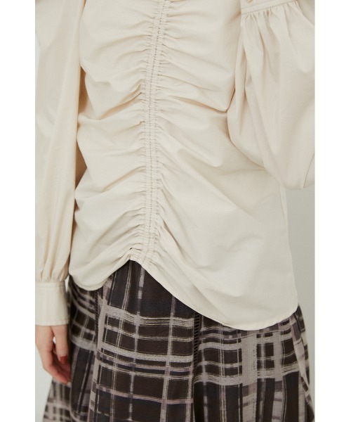 rienda（リエンダ）の「パフショルダーハイネックブラウス（シャツ/ブラウス・レディース・ブラック/グレー/ライトベージュ・FREE）」の22枚目の写真