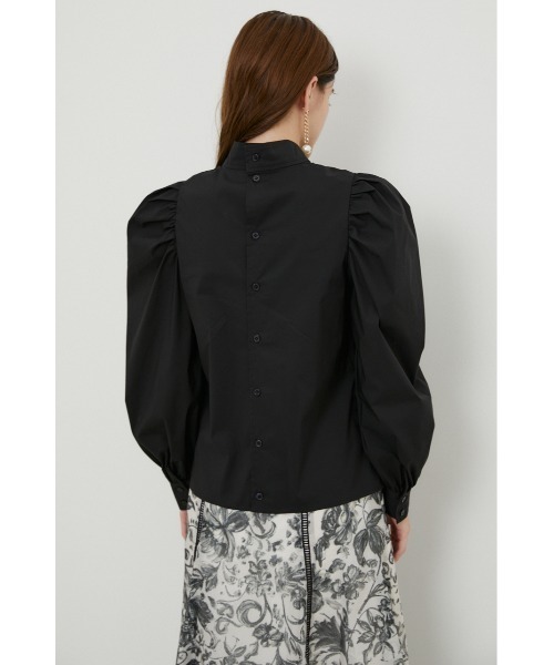 rienda（リエンダ）の「パフショルダーハイネックブラウス（シャツ/ブラウス・レディース・ブラック/グレー/ライトベージュ・FREE）」の4枚目の写真