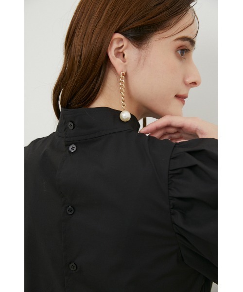 rienda（リエンダ）の「パフショルダーハイネックブラウス（シャツ/ブラウス・レディース・ブラック/グレー/ライトベージュ・FREE）」の13枚目の写真