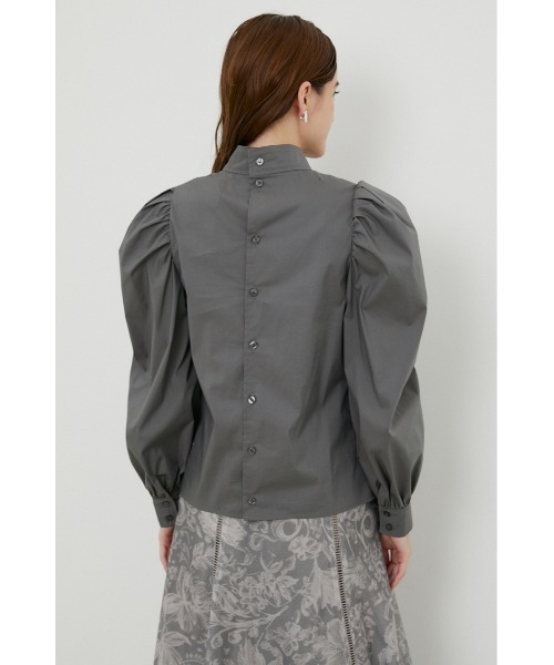 rienda（リエンダ）の「パフショルダーハイネックブラウス（シャツ/ブラウス・レディース・ブラック/グレー/ライトベージュ・FREE）」の8枚目の写真