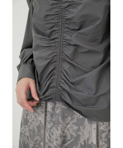 rienda（リエンダ）の「パフショルダーハイネックブラウス（シャツ/ブラウス・レディース・ブラック/グレー/ライトベージュ・FREE）」の20枚目の写真