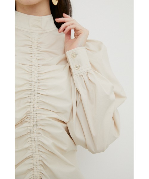 rienda（リエンダ）の「パフショルダーハイネックブラウス（シャツ/ブラウス・レディース・ブラック/グレー/ライトベージュ・FREE）」の21枚目の写真