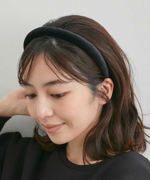 VIS（ビス）の「選べる素材アソートカチューシャ（カチューシャ・レディース・ブラック系その他/ブラック/ワイン・FREE）」の3枚目の写真