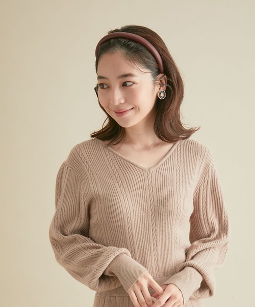 VIS（ビス）の「選べる素材アソートカチューシャ（カチューシャ・レディース・ブラック系その他/ブラック/ワイン・FREE）」の9枚目の写真