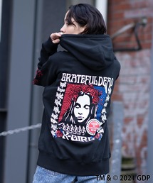 X-girl | X-girl × GRATEFUL DEAD FACE SWEAT HOODIE(パーカー)