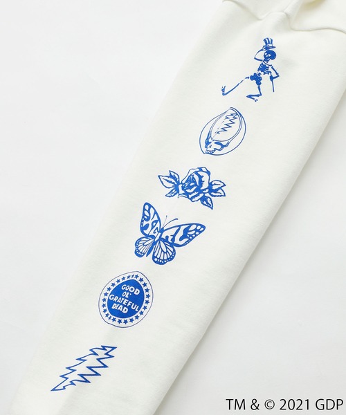 X-girl（エックスガール）の「X-girl × GRATEFUL DEAD FACE SWEAT HOODIE（パーカー・レディース・ブラック/ホワイト・S/M/L/XL）」の12枚目の写真