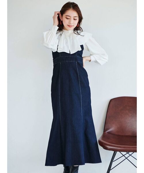 dazzlin（ダズリン）の「ビッグカラー付ボリュームブラウス（シャツ/ブラウス・レディース・オフホワイト/ベージュ/その他1・FREE）」の9枚目の写真