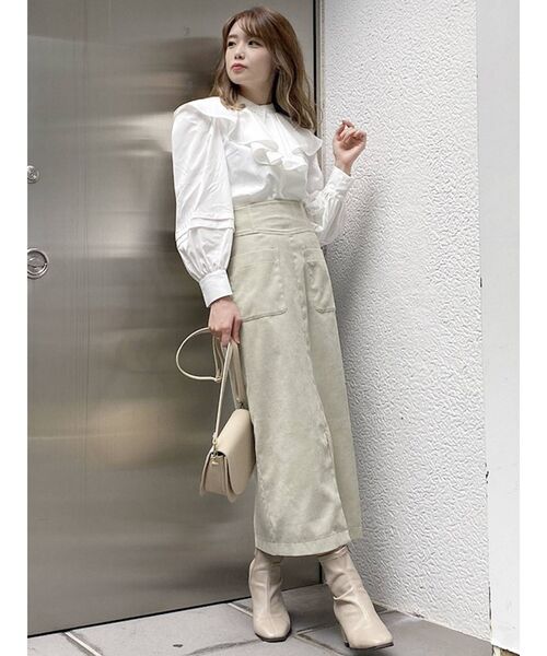 dazzlin（ダズリン）の「ビッグカラー付ボリュームブラウス（シャツ/ブラウス・レディース・オフホワイト/ベージュ/その他1・FREE）」の5枚目の写真