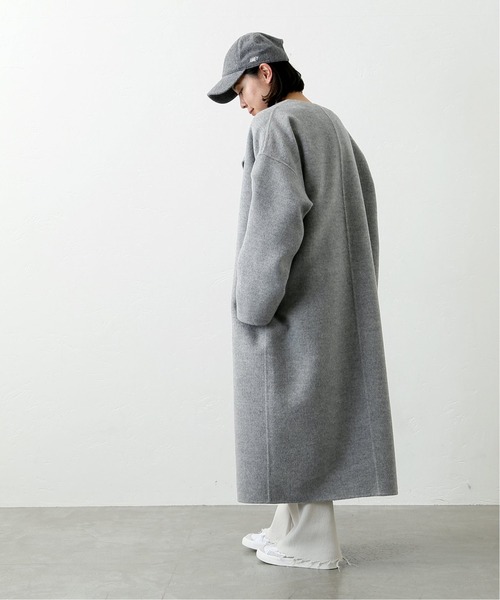 AP STUDIO（エーピーストゥディオ）の「SCENTOF ベーシックコート（ノーカラーコート・レディース・ブラック/グレー・FREE）」の7枚目の写真