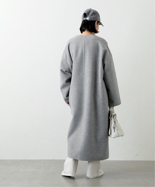 AP STUDIO（エーピーストゥディオ）の「SCENTOF ベーシックコート（ノーカラーコート・レディース・ブラック/グレー・FREE）」の8枚目の写真