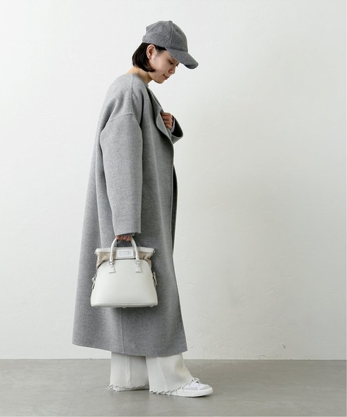 AP STUDIO（エーピーストゥディオ）の「SCENTOF ベーシックコート（ノーカラーコート・レディース・ブラック/グレー・FREE）」の9枚目の写真