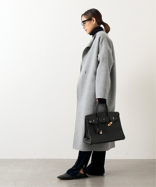 AP STUDIO（エーピーストゥディオ）の「SCENTOF ベーシックコート（ノーカラーコート・レディース・ブラック/グレー・FREE）」の11枚目の写真