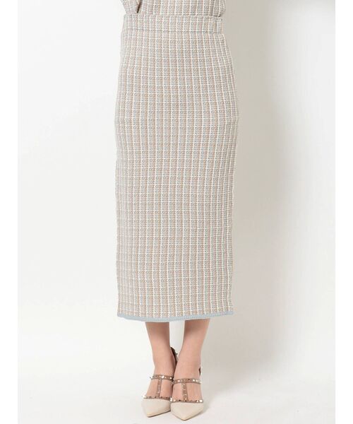 RESEXXY（リゼクシー）の「ツイードニットタイトスカート【セットアップ着用可能】（スカート・レディース・ブラック/ブルー/ブラウン・FREE）」の22枚目の写真