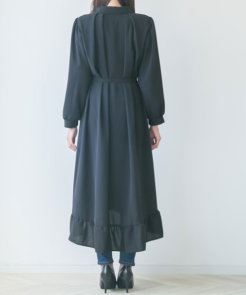 Newlyme（ニューリーミー）の「フィッシュテールロングシャツワンピース（ワンピース・レディース・ブラック/ベージュ/パープル/グレー/ブルー/ボルドー・MEDIUM/LARGE/X-LARGE）」の22枚目の写真