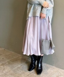 【美品】リヴドロワ　ロングスカート　パープル RIVE DROITE - 【極美品】リヴドロワ ロングスカート パープルの