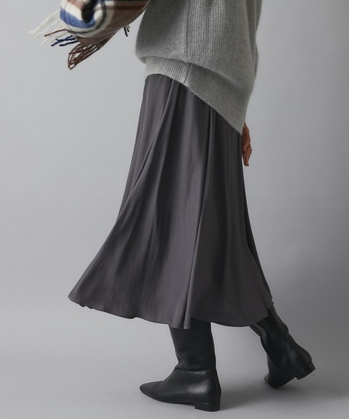 RIVE DROITE（リヴドロワ）の「カッセンシャンブレースカート（スカート・レディース・チャコールグレー/バイオレット・FREE）」の2枚目の写真