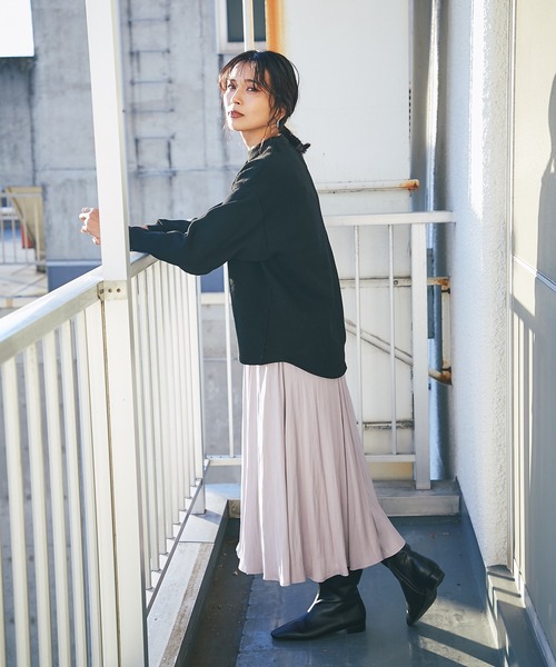 RIVE DROITE（リヴドロワ）の「カッセンシャンブレースカート（スカート・レディース・チャコールグレー/バイオレット・FREE）」の9枚目の写真