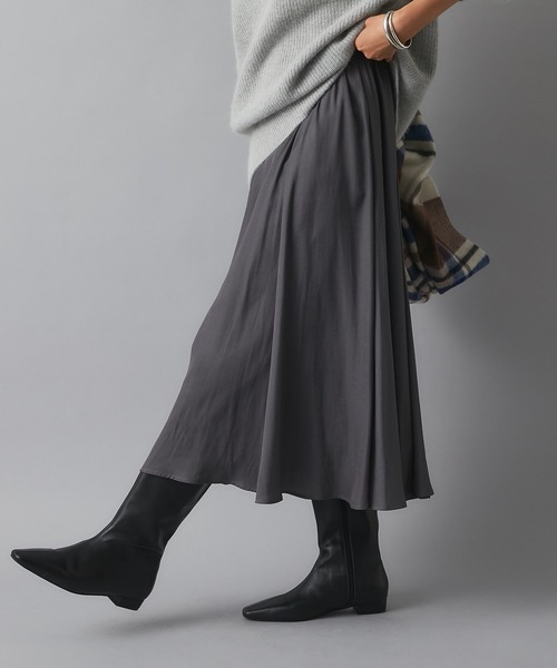 RIVE DROITE（リヴドロワ）の「カッセンシャンブレースカート（スカート・レディース・チャコールグレー/バイオレット・FREE）」の13枚目の写真
