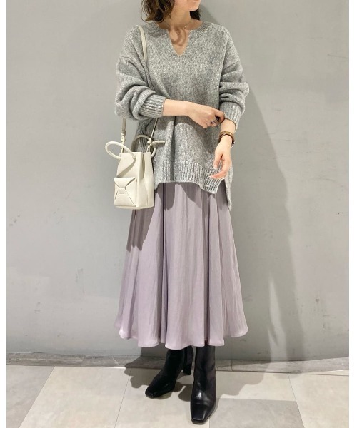 RIVE DROITE（リヴドロワ）の「カッセンシャンブレースカート（スカート・レディース・チャコールグレー/バイオレット・FREE）」の21枚目の写真