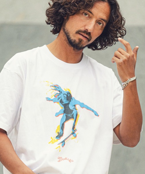 MARBLES(マーブルズ)の「mt7555-STANDARD TEE (SKATE) Tシャツ(Tシャツ/カットソー・メンズ・ホワイト/ネイビー/ブラック・L/XL/S/M)」の2枚目の写真
