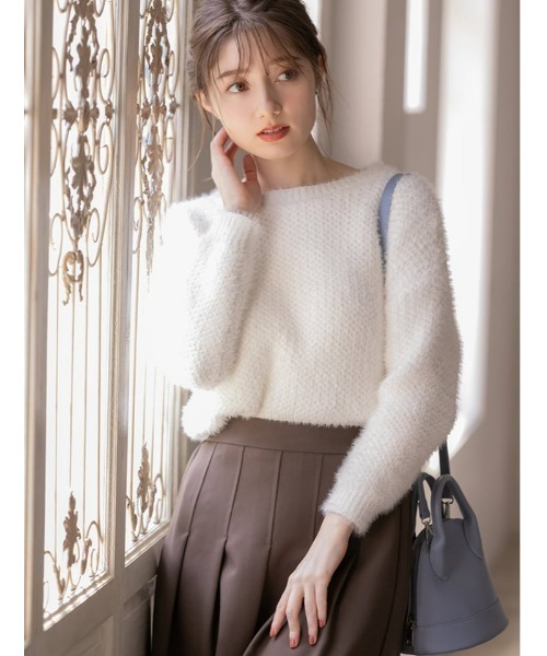 fifth（フィフス）の「モールヤーンシャギーニット（ニット/セーター・レディース・ホワイト/ブルー/グリーン・MEDIUM）」の2枚目の写真