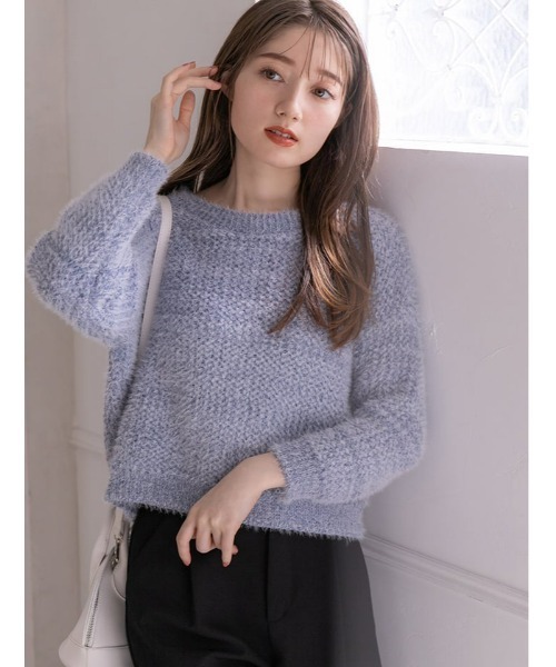 fifth（フィフス）の「モールヤーンシャギーニット（ニット/セーター・レディース・ホワイト/ブルー/グリーン・MEDIUM）」の3枚目の写真