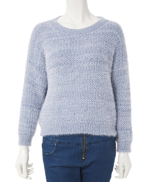 fifth（フィフス）の「モールヤーンシャギーニット（ニット/セーター・レディース・ホワイト/ブルー/グリーン・MEDIUM）」の5枚目の写真