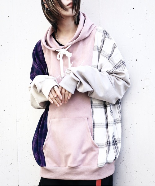 AFYF(エーエフワイエフ)の「EMB TRILINGUAL PARKA/ビッグシルエット トライリンガルパーカー/チェック/スウェード(パーカー・メンズ・その他1/その他2/その他3/その他・FREE)」の3枚目の写真
