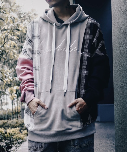 AFYF(エーエフワイエフ)の「EMB TRILINGUAL PARKA/ビッグシルエット トライリンガルパーカー/チェック/スウェード(パーカー・メンズ・その他1/その他2/その他3/その他・FREE)」の1枚目の写真
