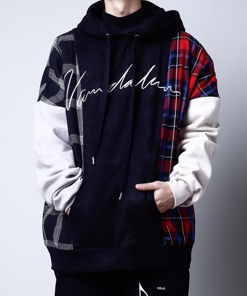 AFYF(エーエフワイエフ)の「EMB TRILINGUAL PARKA/ビッグシルエット トライリンガルパーカー/チェック/スウェード(パーカー・メンズ・その他1/その他2/その他3/その他・FREE)」の4枚目の写真