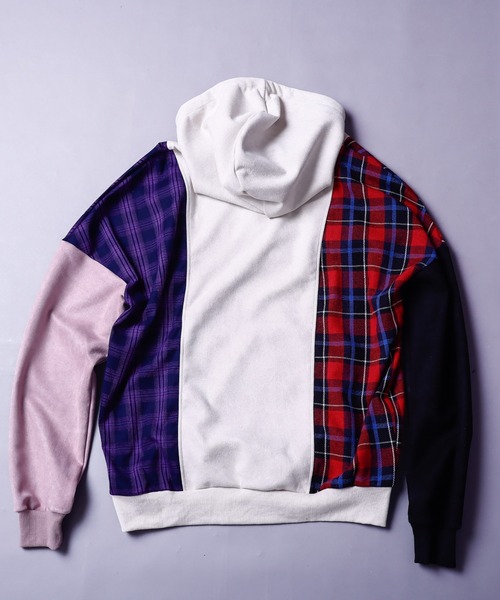AFYF(エーエフワイエフ)の「EMB TRILINGUAL PARKA/ビッグシルエット トライリンガルパーカー/チェック/スウェード(パーカー・メンズ・その他1/その他2/その他3/その他・FREE)」の8枚目の写真