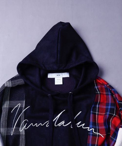 AFYF(エーエフワイエフ)の「EMB TRILINGUAL PARKA/ビッグシルエット トライリンガルパーカー/チェック/スウェード(パーカー・メンズ・その他1/その他2/その他3/その他・FREE)」の10枚目の写真