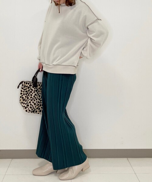 Cutie Blonde（キューティーブロンド）の「◆【S-L】トレンド起毛プリーツパンツ（その他パンツ・レディース・ブラック/グリーン/ブラック系/ダークブラウン系/ブラウン系その他2・01/03/02）」の14枚目の写真