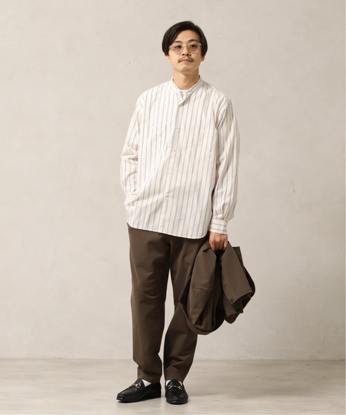 417 EDIFICE（フォーワンセブンエディフィス）の「ダブルポケットバンドカラーストライプシャツ（シャツ/ブラウス・メンズ・ホワイト/グレー/ブルー・SMALL/MEDIUM/LARGE）」の16枚目の写真