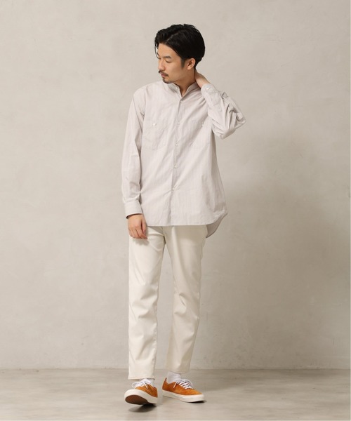 417 EDIFICE（フォーワンセブンエディフィス）の「ダブルポケットバンドカラーストライプシャツ（シャツ/ブラウス・メンズ・ホワイト/グレー/ブルー・SMALL/MEDIUM/LARGE）」の10枚目の写真