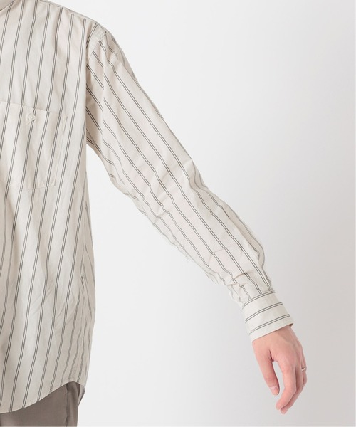 417 EDIFICE（フォーワンセブンエディフィス）の「ダブルポケットバンドカラーストライプシャツ（シャツ/ブラウス・メンズ・ホワイト/グレー/ブルー・SMALL/MEDIUM/LARGE）」の17枚目の写真