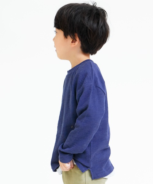 DILASH（ディラッシュ）の「レイヤード ２Pセット（Tシャツ/カットソー・キッズ・ネイビー/カーキ・120/80/140/150/100/110/90/130）」の6枚目の写真