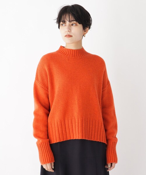 AG by aquagirl（エージーバイアクアガール）の「◆ラムウールナイロンハイネックニット【WEB限定カラー・サイズ】（ニット/セーター・レディース・オフホワイト/ダークグレー/ダークオレンジ/黄緑系8・40/38/36）」の5枚目の写真