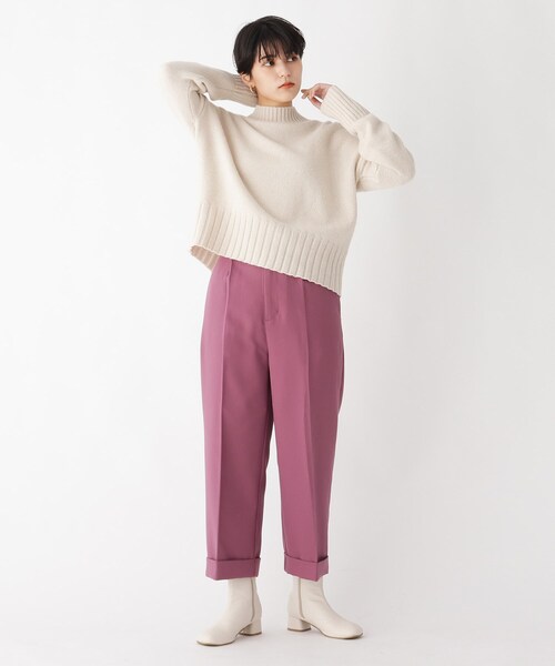 AG by aquagirl（エージーバイアクアガール）の「◆ラムウールナイロンハイネックニット【WEB限定カラー・サイズ】（ニット/セーター・レディース・オフホワイト/ダークグレー/ダークオレンジ/黄緑系8・40/38/36）」の14枚目の写真