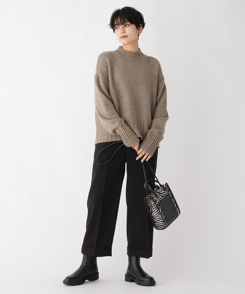 AG by aquagirl（エージーバイアクアガール）の「◆ラムウールナイロンハイネックニット【WEB限定カラー・サイズ】（ニット/セーター・レディース・オフホワイト/ダークグレー/ダークオレンジ/黄緑系8・40/38/36）」の15枚目の写真