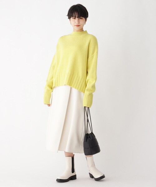 AG by aquagirl（エージーバイアクアガール）の「◆ラムウールナイロンハイネックニット【WEB限定カラー・サイズ】（ニット/セーター・レディース・オフホワイト/ダークグレー/ダークオレンジ/黄緑系8・40/38/36）」の16枚目の写真