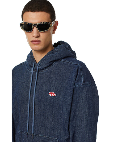 DIESEL（ディーゼル）の「DIESEL SS22 メンズ パーカー デニム サステナブル（パーカー・メンズ・インディゴブルー・LARGE/SMALL/MEDIUM/X-LARGE/XX-LARGE/X-SMALL）」の11枚目の写真