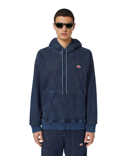 DIESEL（ディーゼル）の「DIESEL SS22 メンズ パーカー デニム サステナブル（パーカー・メンズ・インディゴブルー・LARGE/SMALL/MEDIUM/X-LARGE/XX-LARGE/X-SMALL）」の17枚目の写真