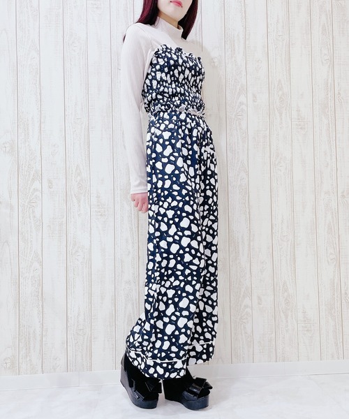 lilLilly（リルリリー）の「パイピングロングパンツ（ルームウェア/パジャマ・レディース・ピンク/ブルー/ホワイト系その他/ブラック系その他・FREE）」の3枚目の写真