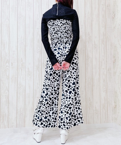 lilLilly（リルリリー）の「パイピングロングパンツ（ルームウェア/パジャマ・レディース・ピンク/ブルー/ホワイト系その他/ブラック系その他・FREE）」の10枚目の写真